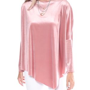 Asymmetrical Velvet Dip Top